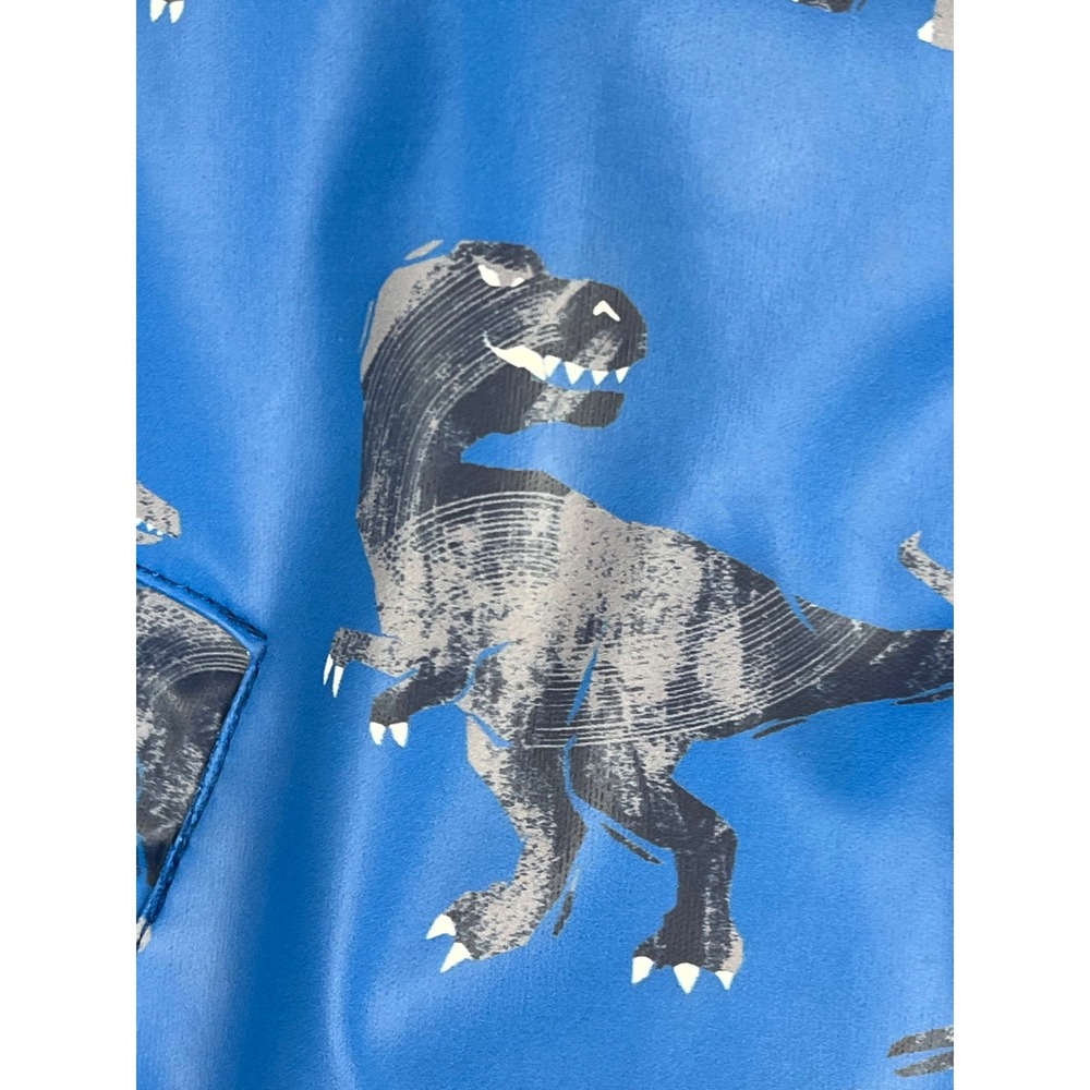 Hatley Kids Blue Dinosaur Print Hooded Rain Jacket Size 4 Waterproof Full Zip - Picture 9 of 14